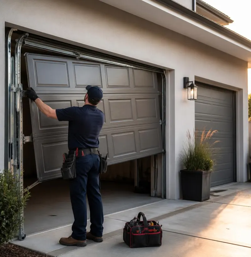 Off Track Door Repair in Nichols